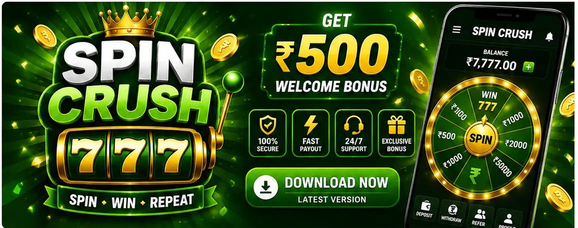 Spin Crush app information banner